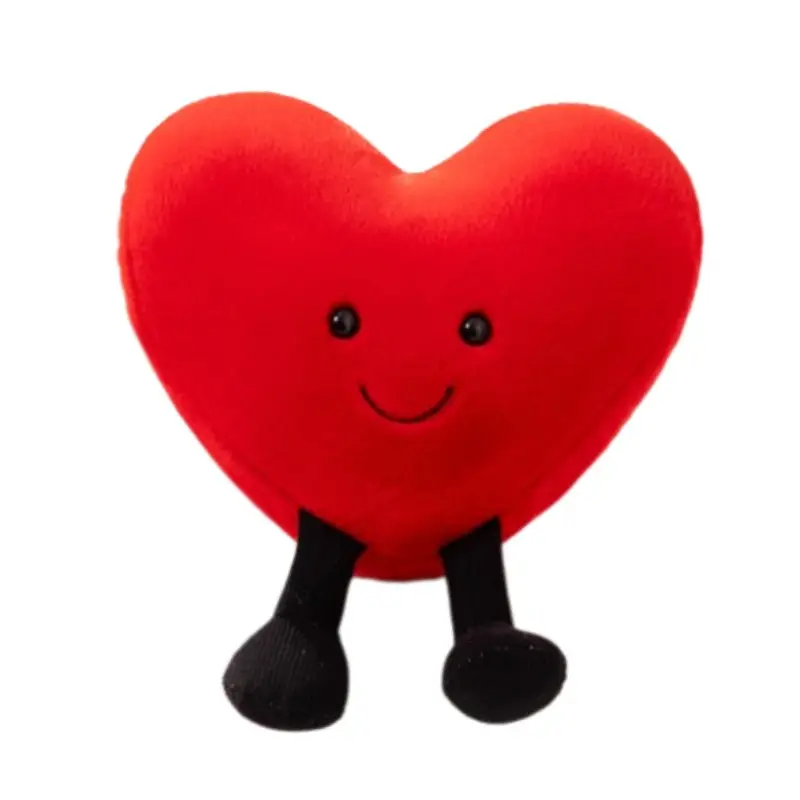 Peluche personnalisée peluche coeur rouge oreiller coeur jouets peluche belle forme de coeur oreiller chaud Saint Valentin