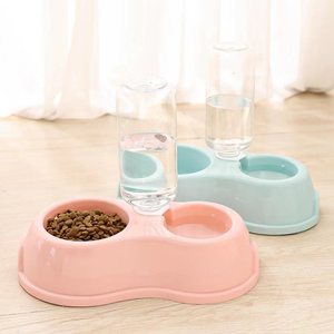 OEM tùy chỉnh nước trung chuyển mèo Bát bán buôn Pet nhựa ABS đôi con chó Bát Non-Slip container thực phẩm - Product Image 1