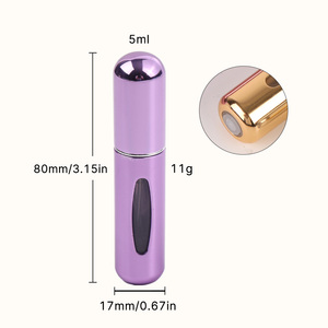 5ml Bottom-Filled Aluminum Refillable Perfume Atomizer Bottle with Screw Cap Mini Luxury <strong>Window</strong> Pump <strong>Spray</strong> - Product Image 4