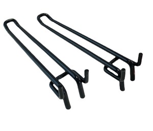 Accesorio de supermercado resistente al óxido de metal blanco, soporte de suspensión de exhibición, gancho de Metal de doble punta de acero para tablero de clavijas - Product Image 5