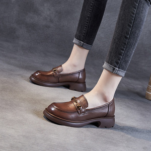 Mocassins en cuir pour femmes, mocassins <span class=keywords><strong>Weston</strong></span> antidérapants pour femmes, nouveau design, mocassins en cuir blancs - Product Image 3