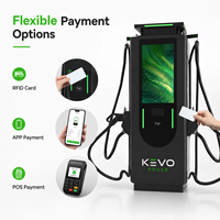 KEVO OCPP Smart EV DC Fast Charger 60kW 150kW Stasiun Pengisian Daya Luar Ruangan Komersial Baru CCS1 CCS2 CHAdeMO GB/T Solusi Armada EV