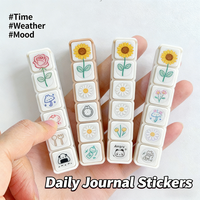 Ensemble de tampons amovibles personnalisés et mignons 6 en 1, tampon kawaii pour journal, pour planificateur