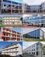 Contenedor Plegable de Dos Niveles de 20 pies, Estructura Resistente, Espacio de Trabajo Modular Portátil, Instalación Temporal Prefabricada