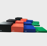 Caja de espuma para hacer ejercicio, juego de softbox de 4 niveles, ajustable, plyo