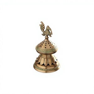 Hand-Made Brass <b>Incense</b> <b>Burner</b> With Peacock Finial <b>Chinese</b> Style Religious Use All-Season Aromatherapy Diffuser - Product Image 6