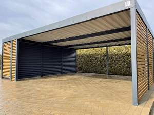 Sıcak satış tarzı garajlar kanopiler Carports park barınak alüminyum panjur çerçeve cam Carports - Product Image 2