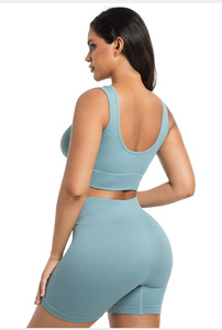 Conjunto Deportivo de Yoga para Mujer, Estilo Europeo Americano, de Moda, para Correr, Fitness, Yoga, Cintura Alta, Control de Abdomen, Efecto Levanta Glúteos - Product Image 6