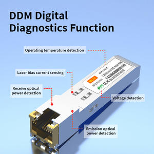 Prix direct usine – Transceiver électrique fibre optique compatible SFP+ RJ45 10GBASE-T en cuivre, connecteur SFP 10G RJ45, 30m FTTX. - Product Image 3