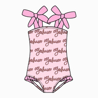 Bikini Infantil de una Pieza con Estampado Personalizado y Volantes para Niñas, Verano 2026, Superventas