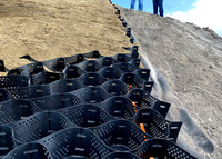 Geocelda de Plástico HDPE Texturizada y Perforada Tipo Panal de Abeja, Precio de Fabricante, Rejilla para Grava, Geocelda para Construcción de Carreteras