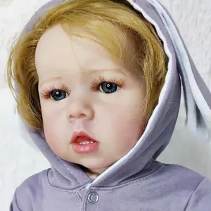 China Cheap 20Inch Soft Toy Alive Truly Look Real Awake Boy Liam Baby Doll Silicone With Blonde Hair