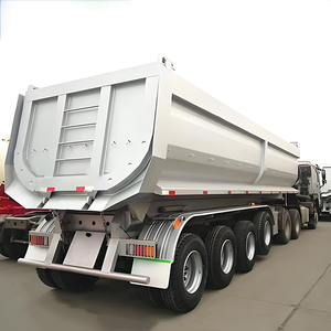 Semi-remorque benne arrière en U à 3 essieux, 60 tonnes, 9,5 m de long, en acier, à vendre - Product Image 6