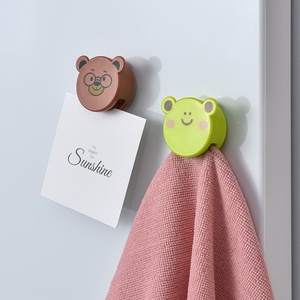 The New Listing Cloth Hanger Rack Bathroom <b>Hooks</b> <b>Plastic</b> <b>Hook</b> Holder Double Side Adhesive Towel Wall - Product Image 2