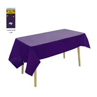 Nappe jetable en plastique imprimée minimaliste, couleur unie, film d'aluminium imprimé PE, housse de table 2026, anti-huile, vente en gros