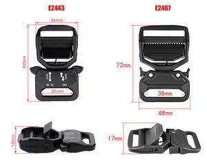 Hebilla de ajuste de 1 pulgada para correas de equipaje Hebilla de correa de encuadernación de correas de maleta con bloqueo de escalera Hebilla de liberación rápida de 1,5 pulgadas - Product Image 2