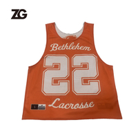Maillot de crosse réversible personnalisé imprimé par sublimation en maille Pinnies hommes jeunes uniforme de crosse d'entraînement