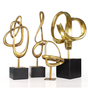 Venta al por mayor de resina abstracto de oro escultura geométrica cinta estado accesorios para el <span class=keywords><strong>hogar</strong></span> - Product Image 1
