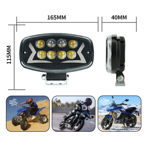 Projecteur LED 26 W, phare tout-terrain, projecteur ovale, blanc jaune, 12V-80V, étanche, lumière de travail pour camion/remorque - Product Image 3