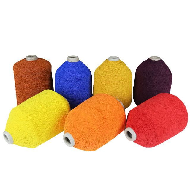 High Stretch Natural Rubber Thread 90#75/75 Double Covered Polyester Socks Yarn Hand Crochet Knitting Raw Pattern