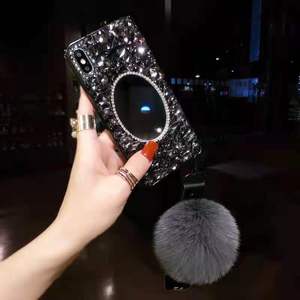 Custodia per <span class=keywords><strong>iPhone</strong></span> di Lusso con Diamanti, <span class=keywords><strong>Specchio</strong></span>, Pelliccia e Cinturino da Polso per <span class=keywords><strong>iPhone</strong></span> X, Xr, Xs Max, 7, 8, <span class=keywords><strong>11</strong></span>, 12, 13, 14, 15, 16, 17 Plus, Pro Max - Product Image 4