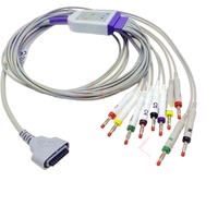 Câble ECG médical 10 brins compatible avec le câble EKG Edan SE-1515 pour surveillance patient