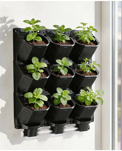 <strong>Large</strong> Wall Mount Planter Boxes Outdoor Vertical Green Wall Multi-layer <strong>Planting</strong> <strong>Troughs</strong> for Boundary Fencing - Product Image 4