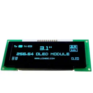 3.1 inci 10PIN modul OLED hijau IC SSD1322 Drive IC 256*64 antarmuka SPI 3.3V