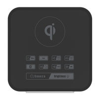 Untuk Bluetooth V5.0 DAB + FM Digital Radio speaker portabel dengan pengisi daya nirkabel LCD Alarm jam Radio