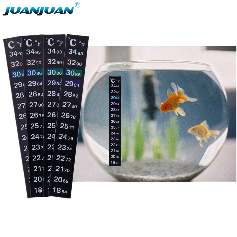 Aquarium Aquarium Strip Stick-On Kleur Veranderen Thermometer Temperatuur Sticker Adhesive Sticky Sensor