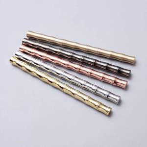 High Quality Logo Imprinted Corporate Gift 0.7mm Bamboo Business Writing Ballpoint <b>Pen</b> Steel Gel <b>Pen</b> Premium 0.7mm Writing Width - Product Image 2