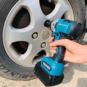 Set of 5pcs Cordless <b>Power</b> Tools Kit Lithium Brushless Angle Hammer Drill Chain <b>Saw</b> Wrench Combination Tool Set - Product Image 6