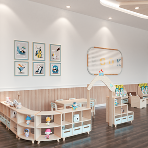 Armoire de rangement en bois pour enfants, étagère à livres, organisateur de jouets pour maternelle, école, salle de classe, durable - Product Image 6