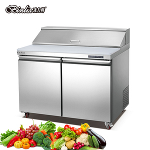 2-Cửa Thép Không Gỉ Khách Sạn Sử Dụng Bảng Top Làm Mát Không Khí Tủ Lạnh Mát Khí Hậu Mát Mẻ Thanh Salad Bánh Pizza Prep Bánh Sandwich Bảng - Product Image 1