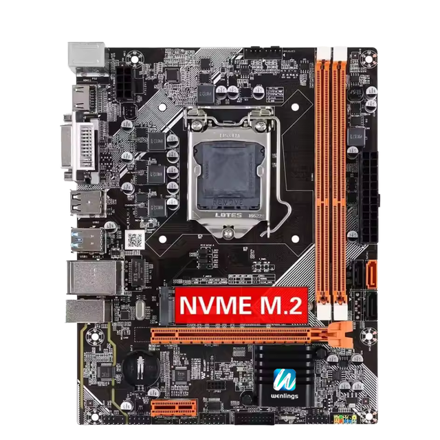 New B75 Hn ATX Motherboard LGA1155 DDR3 Double Channel SATA DVI USB 3.0 Gaming Desktop Compatible with Intel 3rd Gen CPUs