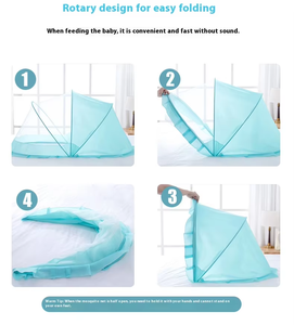 Lưới chống muỗi cho bé yurt chống muỗi đầy đủ có thể gập lại cho trẻ sơ sinh trẻ sơ sinh Giường trẻ em không đáy phổ quát có thể gập lại cho bé yurt - Product Image 6