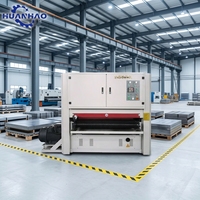 Ponceuse à bande humide métallique haute sécurité Huanhao R-R1000 23 kW avec moteur et boîte de vitesses pour le ponçage de tôles et de plaques d'aluminium