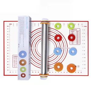 Verstelbare Roestvrijstalen Deegroller Verstelbare Dikte Meelstok Kneedgereedschap - Product Image 2