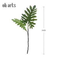 Oh Arts grosir Real Touch tanaman phildendron Monstera ornamen daun Monstera buatan untuk dekorasi pernikahan