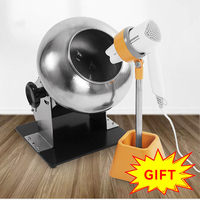 Machines de revêtement, torréfaction et polissage automatiques compactes pour aliments (noix, bonbons, sucre, chocolat, cacahuètes, amandes) avec nano-revêtement