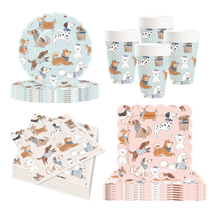 Juego de Vajilla para Fiesta de Perros DAMAI, Vajilla para Cumpleaños Infantiles, Incluye Platos de Papel, Servilletas, Manteles y Vasos para 8 Personas - Product Image 3