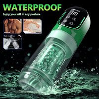 Wasserdichter Elektrischer Masturbationsbecher mit Wabendesign und Realistischem Gefühl für Männer, Vibrator mit Teleskop-Rotation und Saugfunktion, Erwachsenen-Lustspielzeug
