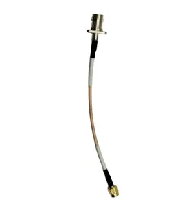 BNC fêmea para conector reto macho SMA com cabo RG316 14CM