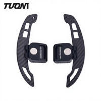 Shifter dayung magnetik roda kemudi serat karbon, untuk Audi B9 PAA3 A4 A5 S3 S4 S5 RS3 RS4 RS5 2017-2024