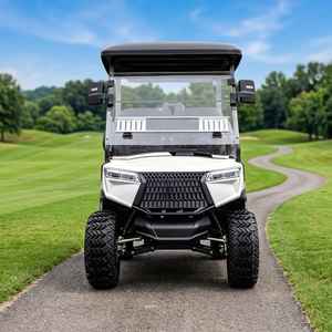 Voiturette de golf électrique GRENTEK 4 places blanche, moteur 5000W, autonomie 90 km, finition personnalisable pour parcours de golf et utilisation hors route. - Product Image 4