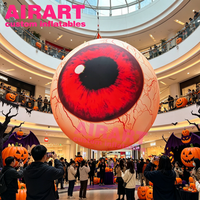 Sphère oculaire gonflable réaliste pour fête d'Halloween, exposition muséale, publicité, accessoire oculaire géant suspendu effrayant