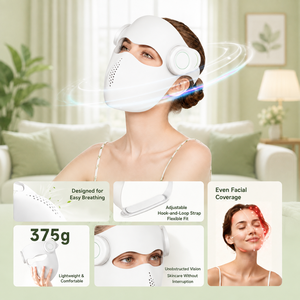 Masque facial sans fil à commande vocale IA pour le traitement de l'acné et l'éclat de la peau à <span class=keywords><strong>domicile</strong></span>, fabriqué par un fabricant d'appareils de beauté, en silicone 5D - Product Image 5