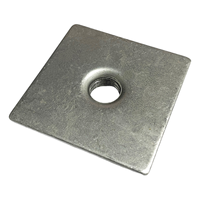Heavy Duty Carbon Steel Square Tube Insert with M10 M12 M16 Threaded Nut for Adjustable Leveling Feet OEM Tube Fittings