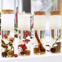 Großhandel verifizierte farbige super hohe Dichte natürliche Soja duftenden Glas Gelee Wachs Kerze Bio-Gelee Kerze mit Blumen Rose