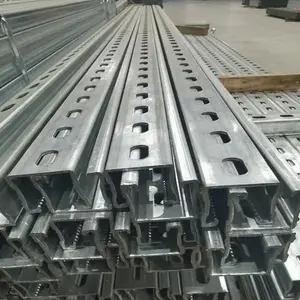 Soporte de canal en U galvanizado en caliente, canal de puntal, marco de puntal de Metal, canal de puntal Uni en materiales de construcción de Metal